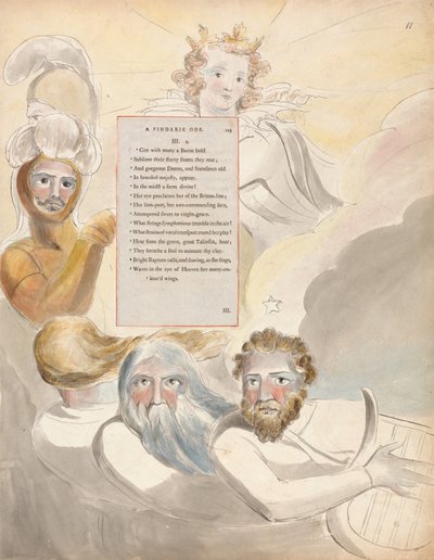 The Poems of Thomas Gray, Design 63, The Bard by William Blake